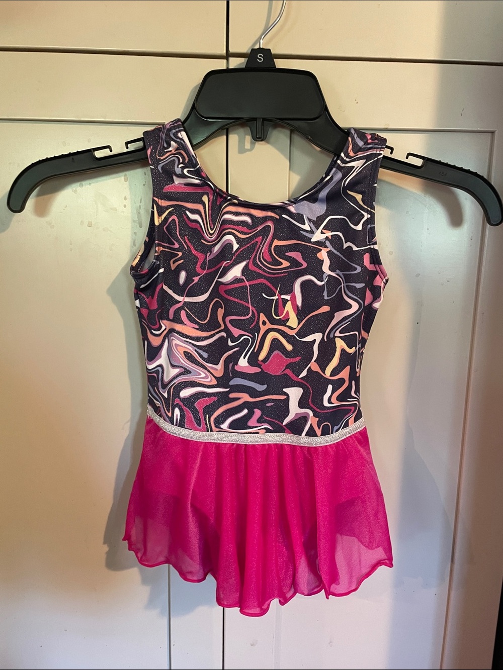 Girls Pink Swirl Dance leotard